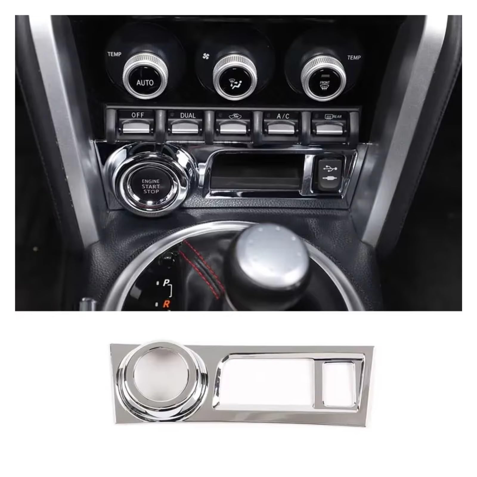 Auto Dekorative Für Subaru Für BRZ 2012-2020 ABS carbon faser Start Stop Motor Taste Panel Trim Dekorative Abdeckung Auto Zubehör Innenzubehör(Style C LHD) von CENAP
