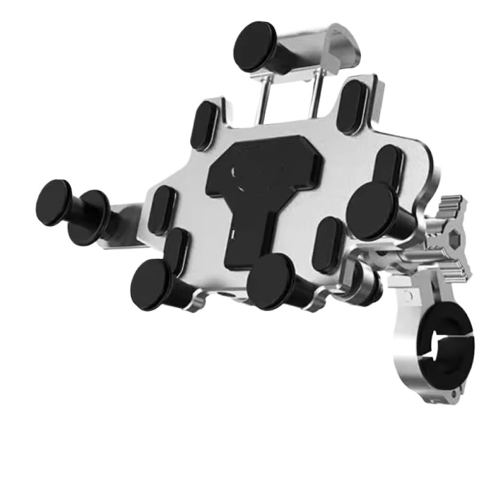 Handyhalter Fahrrad Für Motorrad 2024 Verbesserte Legierung Dreh Einstellung Handy Navigation Halterung Handyhalterung Fahrrad(H99 Silvery) von CENAP