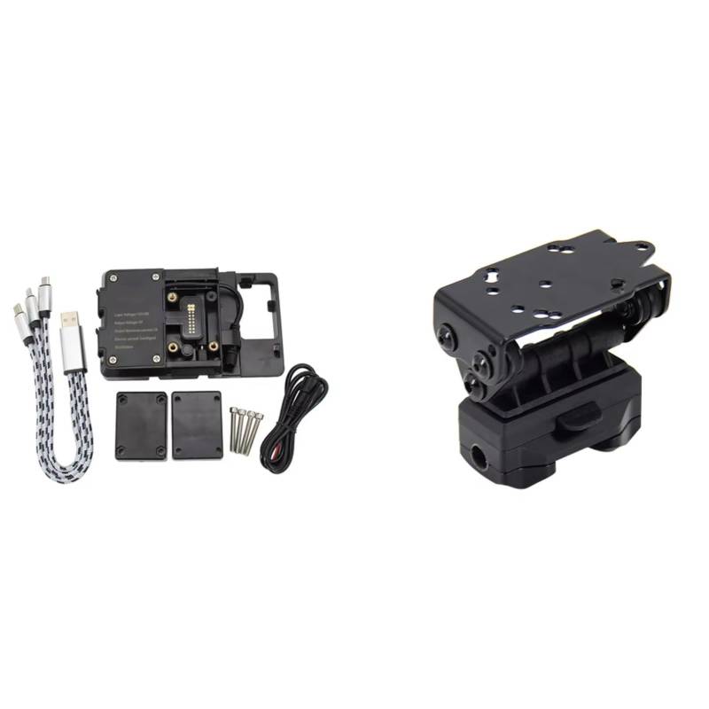 Handyhalter Fahrrad Für R1200GS Für Abenteuer Navigation Halterung GPS Unterstützung Telefon Halter Platte Halterung 10/12mm Handyhalterung Fahrrad(AB) von CENAP