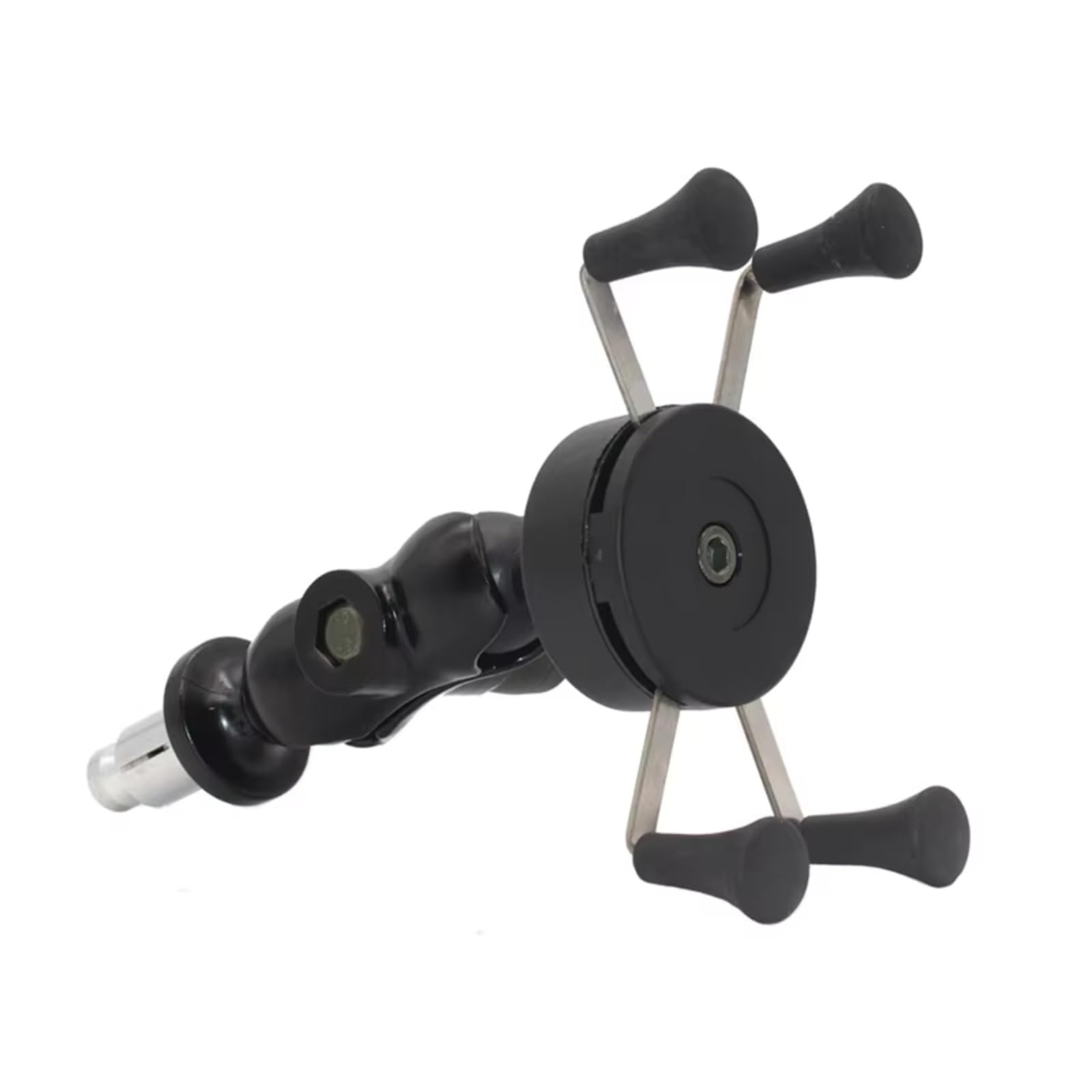 Handyhalter Fahrrad Motorrad Telefon Halter Gabel Vorbau Montieren GPS Navigation Halterung mit USB Ladegerät Handyhalterung Fahrrad(Without USB Charger) von CENAP
