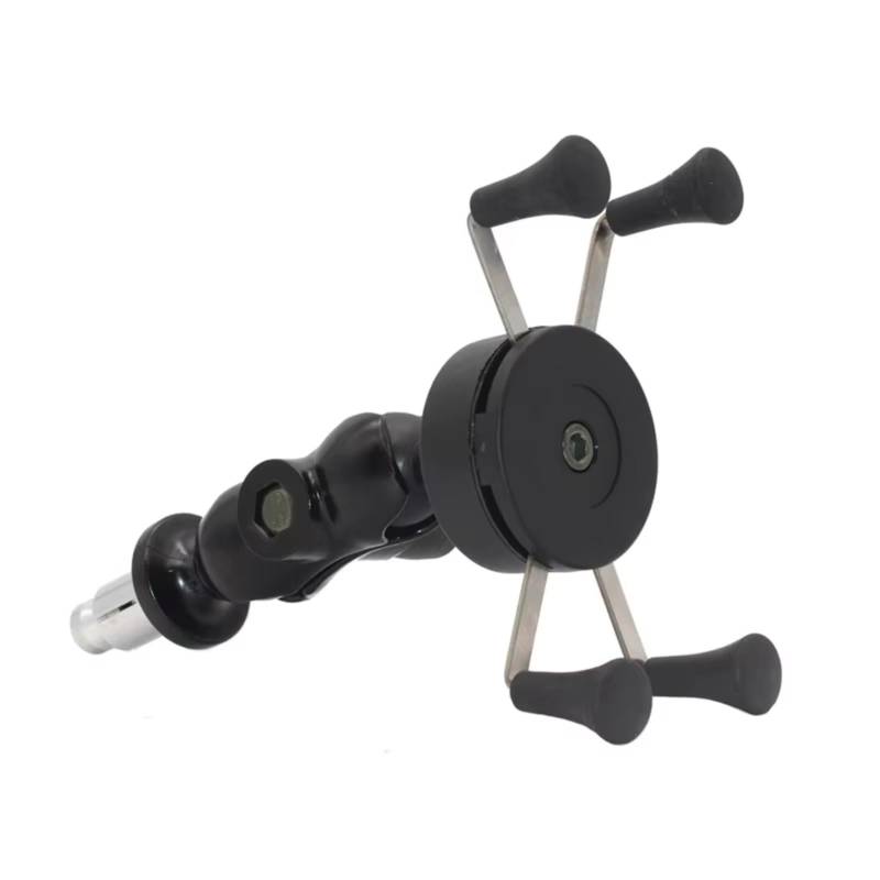 Handyhalter Fahrrad Motorrad Telefon Halter Gabel Vorbau Montieren GPS Navigation Halterung mit USB Ladegerät Handyhalterung Fahrrad(Without USB Charger) von CENAP