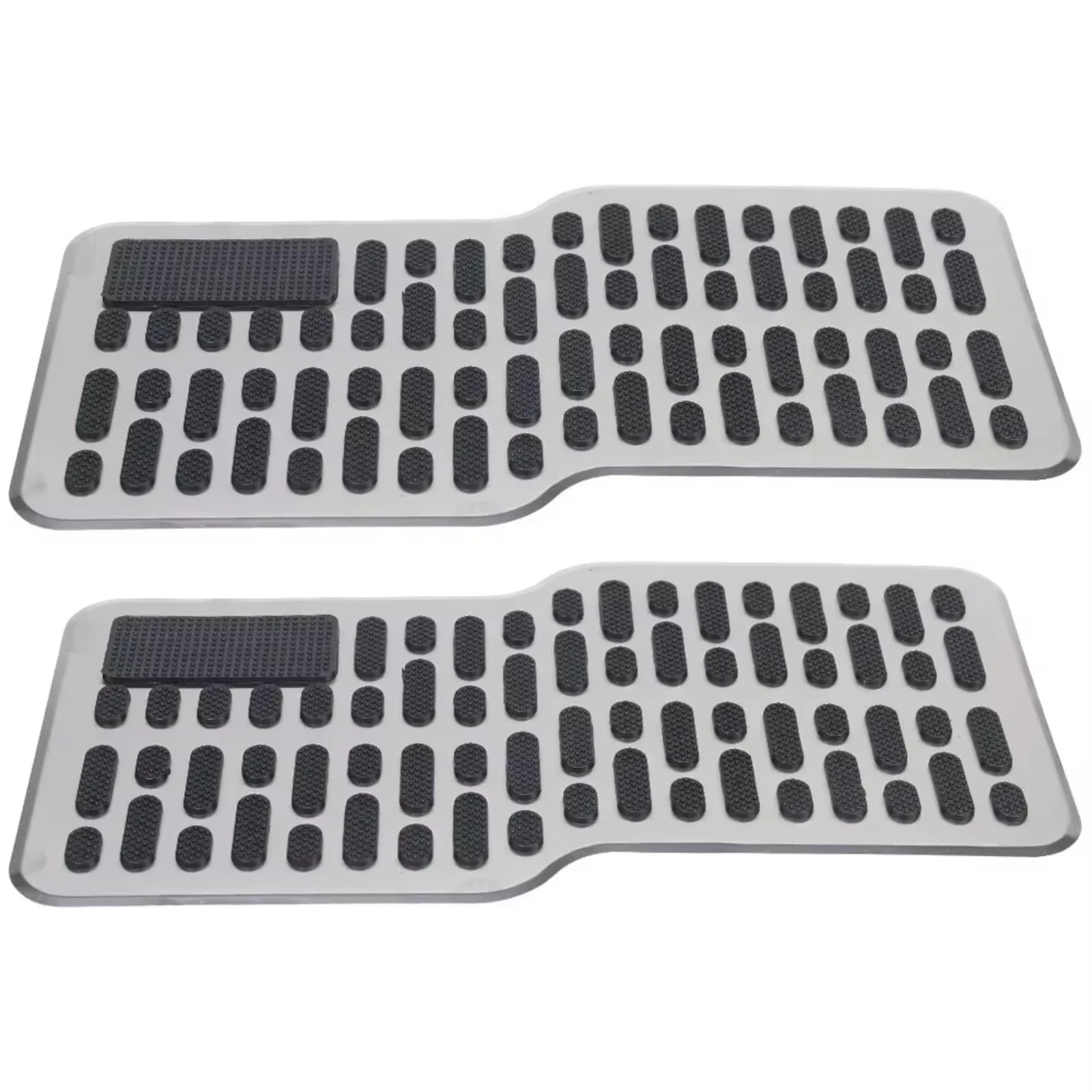 Pedalkappen Auto-Fußstützen-Pedalplatte Bodenteppichmatten rutschfeste Edelstahl-Fersenpolster für LKW SUV Autoreparatur, schützende Fußmatte Pedale Kappen(2pcs) von CENAP