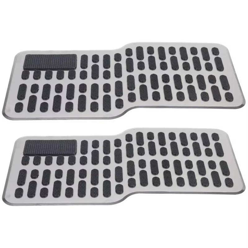 Pedalkappen Auto-Fußstützen-Pedalplatte Bodenteppichmatten rutschfeste Edelstahl-Fersenpolster für LKW SUV Autoreparatur, schützende Fußmatte Pedale Kappen(2pcs) von CENAP