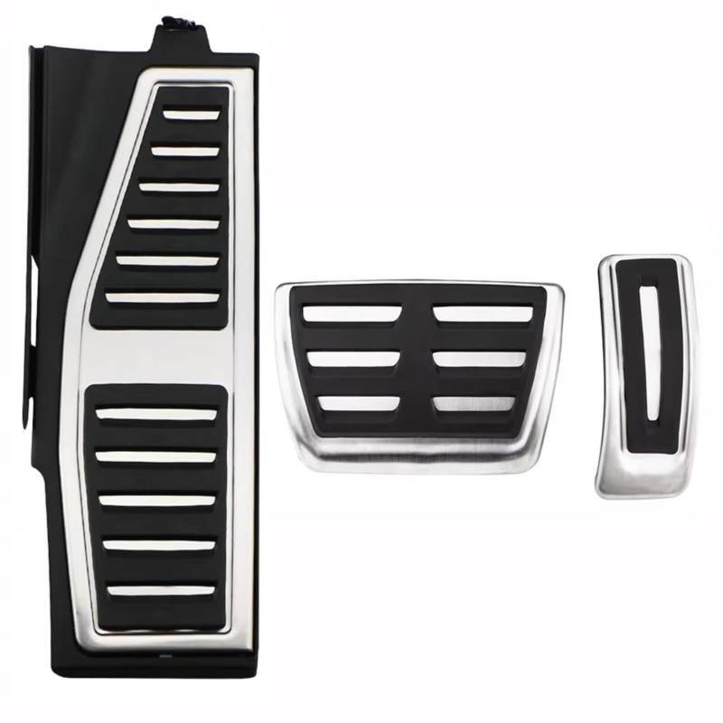 Pedalkappen Für A8 D5 2018 2019 2020 2021 2022 LHD Accelerator Gas Brems Fuß Rest Pedal Abdeckung Pad Pedale Kappen(3Pcs AT with rest) von CENAP