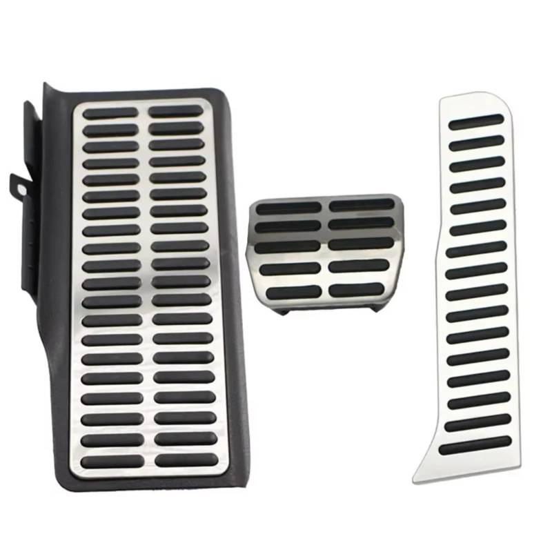 Pedalkappen Für Vw Für Jetta MK6 LHD Edelstahl Auto Kraftstoff Gas Pedal Pads Fuß Rest Pedale Abdeckung Pedale Kappen(AT with rest pedal) von CENAP