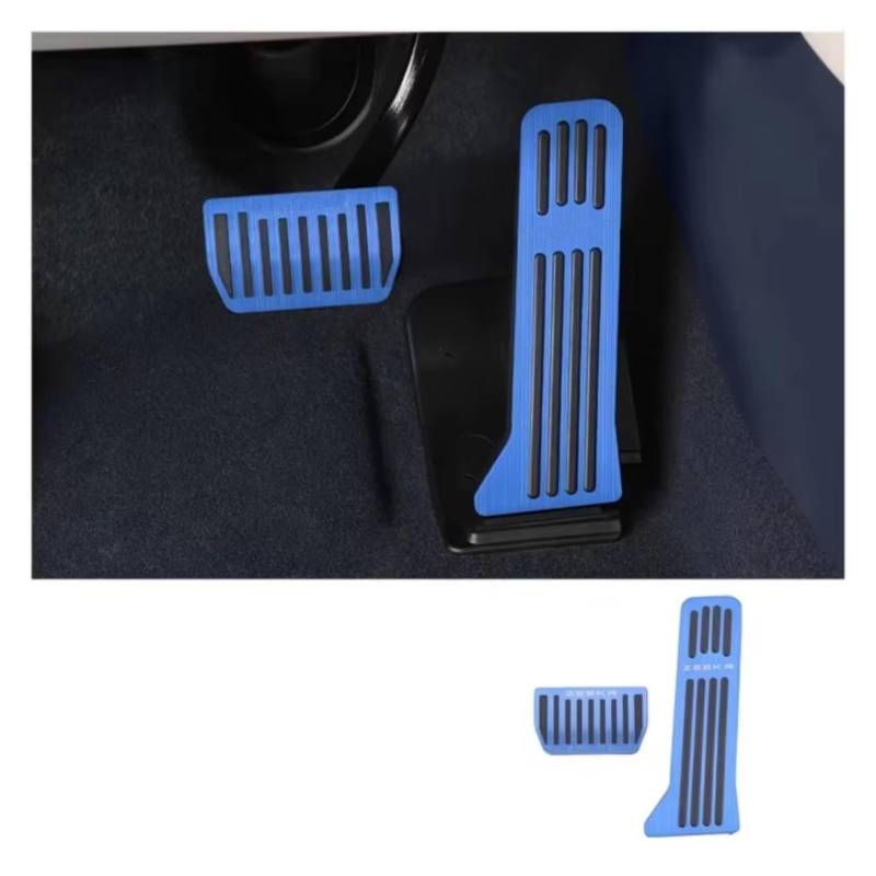 Pedalkappen Für Zeekr 001 2021-2023 Autopedal Rutschfeste Abdeckung Bremspedalauflage Restpedaländerung Pedale Kappen(2PCS Blue) von CENAP