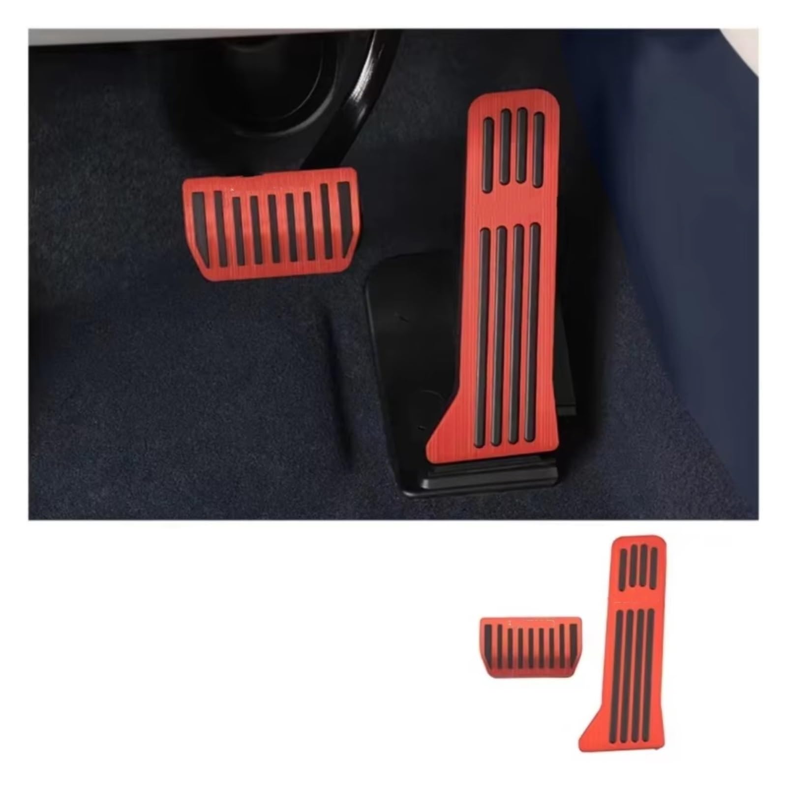 Pedalkappen Für Zeekr 001 2021-2023 Autopedal Rutschfeste Abdeckung Bremspedalauflage Restpedaländerung Pedale Kappen(2PCS Red) von CENAP