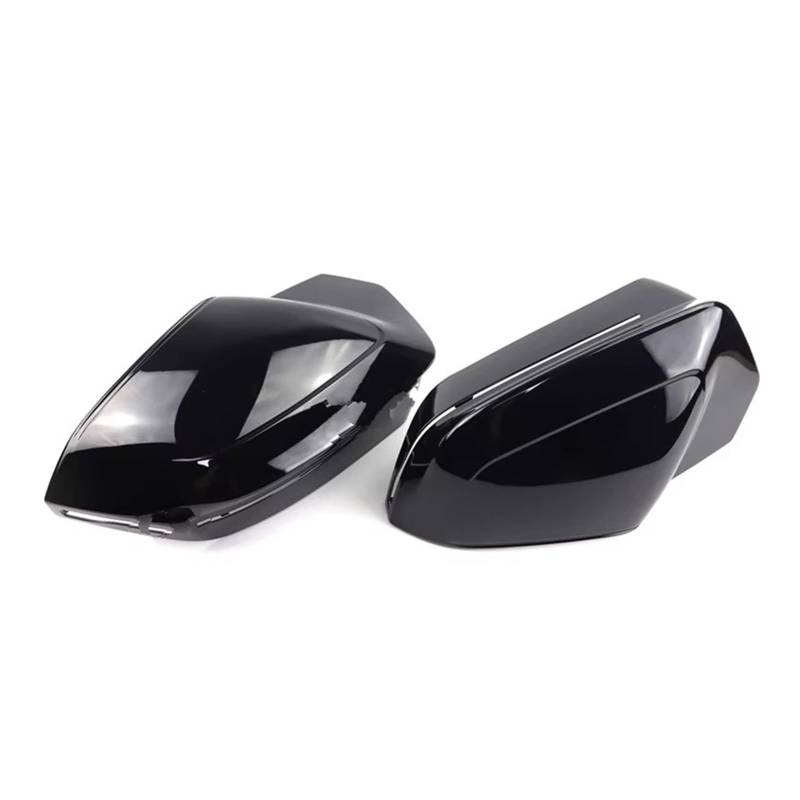 Spiegelkappe Für 5 7 I5 I7 Serie G60 G61 G68 G70 M5 G90 Linkslenker 2023-up Schwarz M Look Rückspiegelkappe Seitenspiegelabdeckung Rückspiegelkappe von CENAP