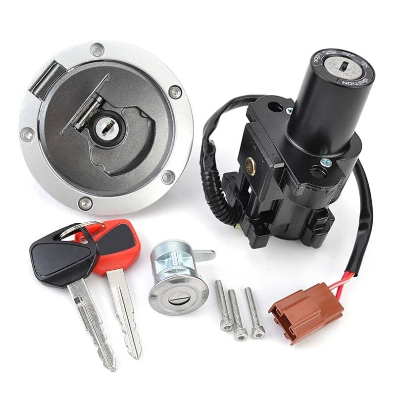 Zündschalter Für CB500 Für CBR400 Für CBR500 2017-2023 Kraftstoff Tankdeckel Zündschloss Sitz Schloss Mit Schlüssel Kit 35010-MJW-A04 35010-MJW-D12 Motorrad Zündschalter von CENAP