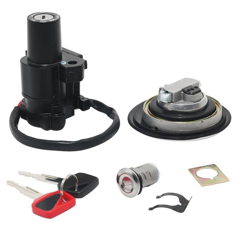 Zündschalter Für CB600F CB250 2000-2007 Motorrad Zündschloss Kraftstoff Tankdeckel Abdeckung Sitz Schloss Schlüssel Set Kit OEM: 35010-MBZ-D01 Motorrad Zündschalter von CENAP