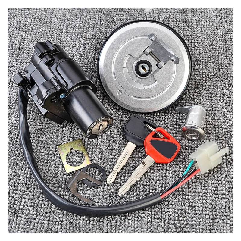 Zündschalter Für CB600F CB600F2Y CB250 Für Hornet 2000-2007 Kraftstoff Tankdeckel Zündschloss Sitz Schloss Mit Schlüssel Kit OEM:35010-MBZ-D01 Motorrad Zündschalter von CENAP