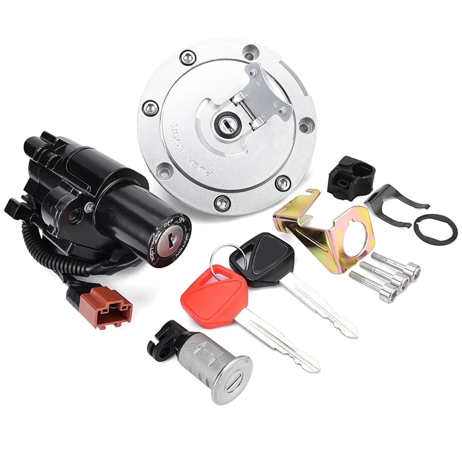 Zündschalter Für CBR1000 2004-2007 CB600F 2007-2011 Kraftstoff Tankdeckel Zündschloss Sitzschloss Mit Schlüssel Kit 35010-MEL-670 35010-MFG-D00 Motorrad Zündschalter Zündschalter Für CBR1000 2004-2007 CB600F 2007-2011 Kraftstoff Tankdeckel Zündschloss Sitzschloss Mit Schlüssel Kit 35010-MEL-670 35010-MFG-D00 Motorrad Zündschalter von CENAP