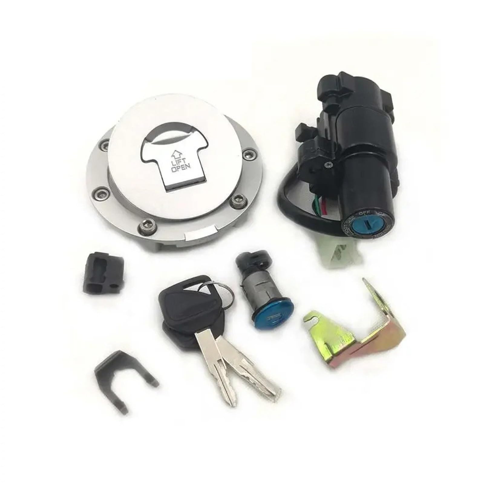 Zündschalter Für CBR1000R Für CBR 1000RR 2004 2005 2006 2007 Zündschloss Tankdeckel Abdeckung Sitz Schloss Set Motorrad Zündschalter(1 Satz) von CENAP