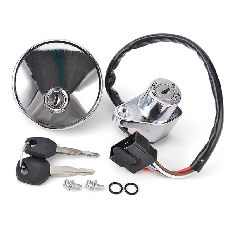 Zündschalter Für Kawasaki EN500 VN400 VN800 1995-2003 Kraftstoff Tankdeckel Zündschloss Sitz Schloss Mit Schlüssel Kit 51049-1103 27005-1204 Motorrad Zündschalter von CENAP