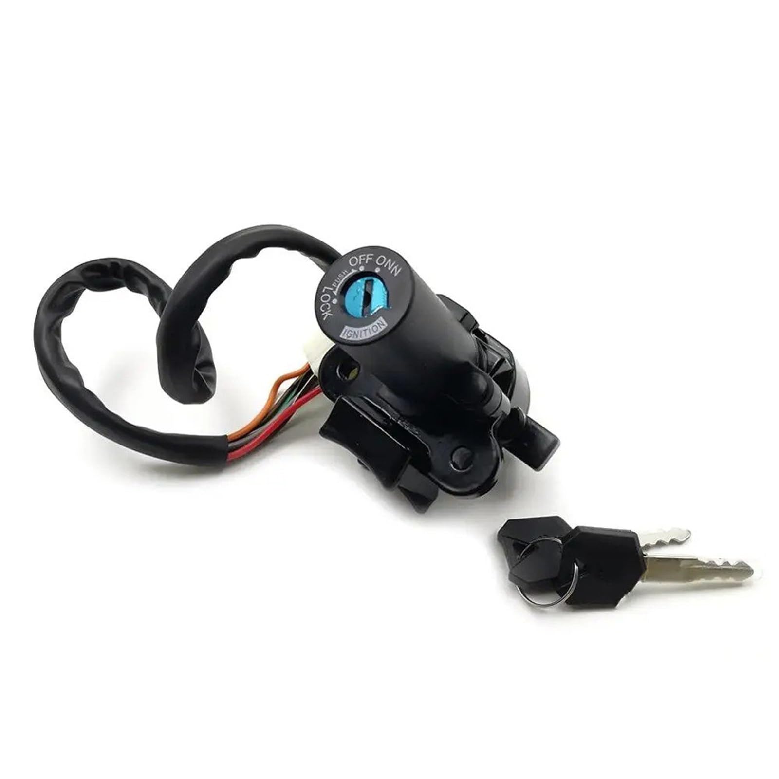 Zündschalter Für Kawasaki Für Ninja 250 250R 300 2008-2014 Zündung Schalter Kraftstoff Gas Tank Kappe Sitz Schlösser W/schlüssel Motorrad Zündschalter(Ignition Switch) von CENAP