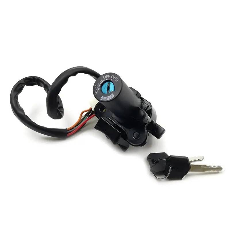 Zündschalter Für Kawasaki Für Ninja 250 250R 300 2008-2014 Zündung Schalter Kraftstoff Gas Tank Kappe Sitz Schlösser W/schlüssel Motorrad Zündschalter(Ignition Switch) von CENAP