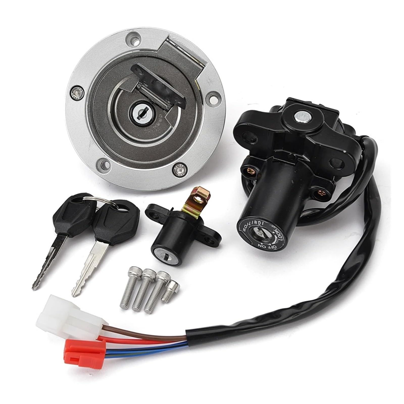 Zündschalter Für MT03 Für YZF R1 R6 FJ09 FZ07 FZ8 FZ6 FZ1 FZ10 1998-2016 Kraftstoff Tankdeckel Zündschloss Sitz Schloss Mit Schlüssel Kit Motorrad Zündschalter Zündschalter Für MT03 Für YZF R1 R6 FJ09 FZ07 FZ8 FZ6 FZ1 FZ10 1998-2016 Kraftstoff Tankdeckel Zündschloss Sitz Schloss Mit Schlüssel Kit Motorrad Zündschalter von CENAP