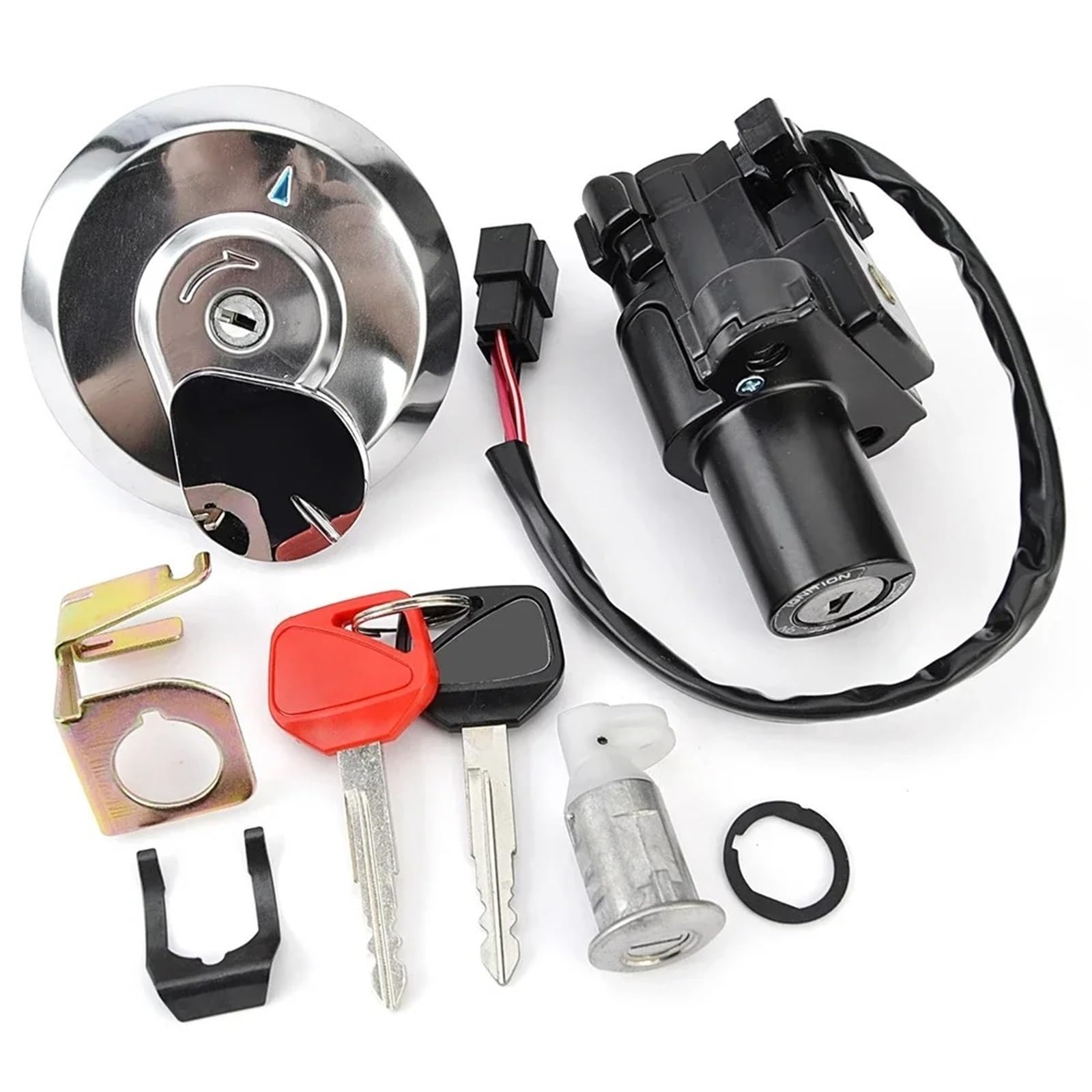 Zündschalter Für XL125V Für Varadero 2001-2006 Kraftstoff Tankdeckel Zündschloss Sitz Schloss Mit Schlüssel Kit OEM: 35010-KPC-640 35100-KPC-640 Motorrad Zündschalter Zündschalter Für XL125V Für Varadero 2001-2006 Kraftstoff Tankdeckel Zündschloss Sitz Schloss Mit Schlüssel Kit OEM: 35010-KPC-640 35100-KPC-640 Motorrad Zündschalter von CENAP