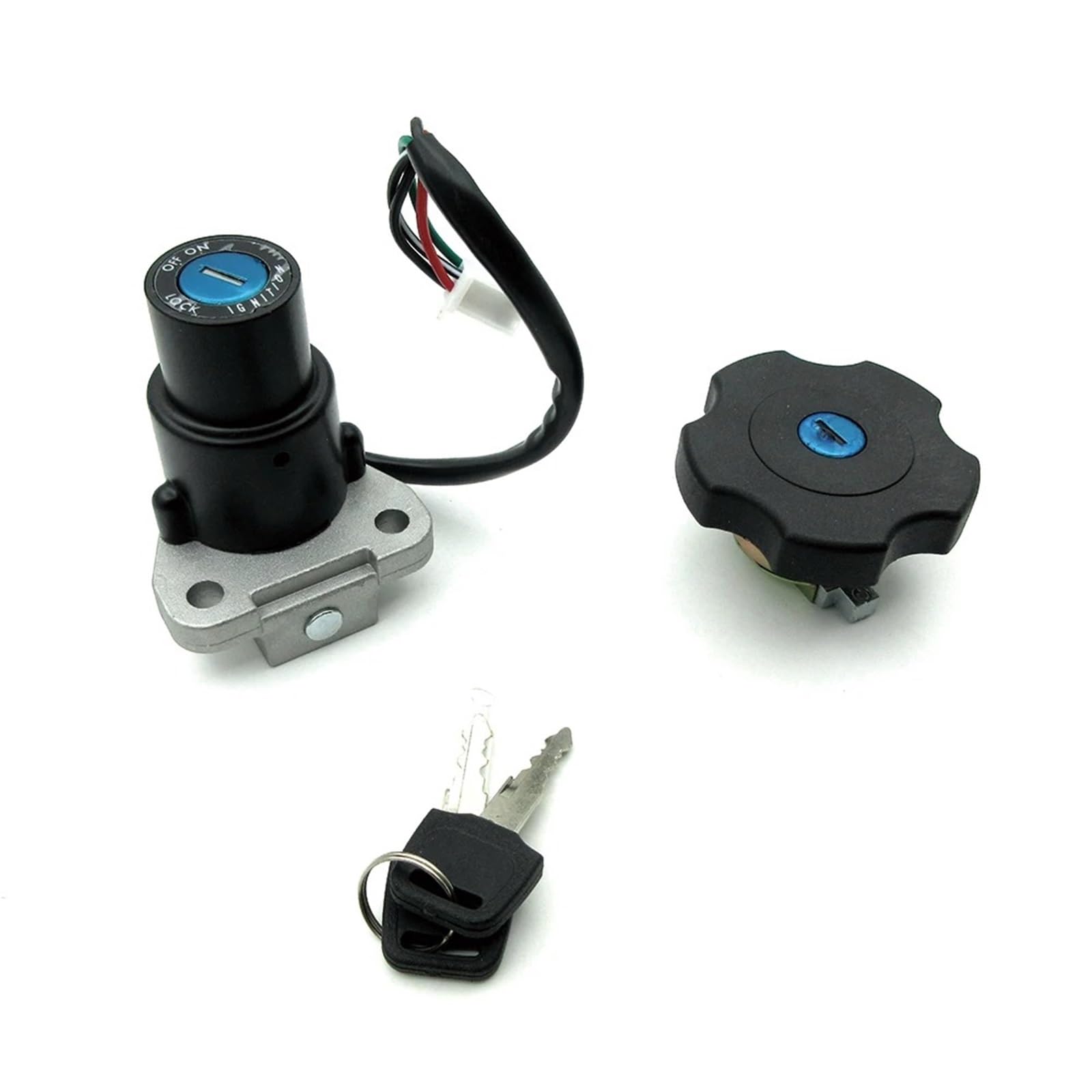 Zündschalter Für XT225 XT600 1990-1995 TW200 DT200 2003-2017 Motorrad Zündschloss Kraftstoff Tankdeckel Schloss Schlüssel Motorrad Zündschalter(Full Set Locks) von CENAP