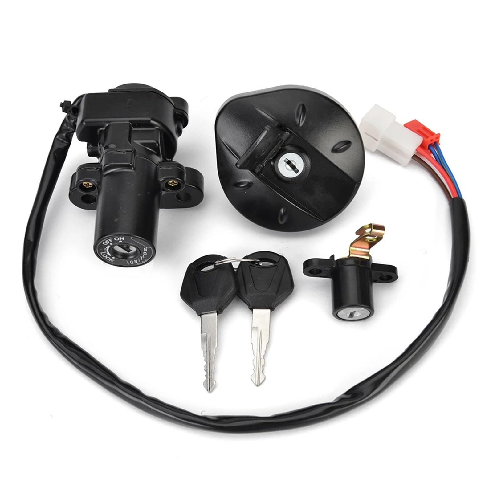 Zündschalter Für XT660 XT660R XT660X 2001-2011/2014 Kraftstoff Tankdeckel Zündschloss Sitzschloss Mit Schlüssel Kit Motorrad Zündschalter Zündschalter Für XT660 XT660R XT660X 2001-2011/2014 Kraftstoff Tankdeckel Zündschloss Sitzschloss Mit Schlüssel Kit Motorrad Zündschalter von CENAP