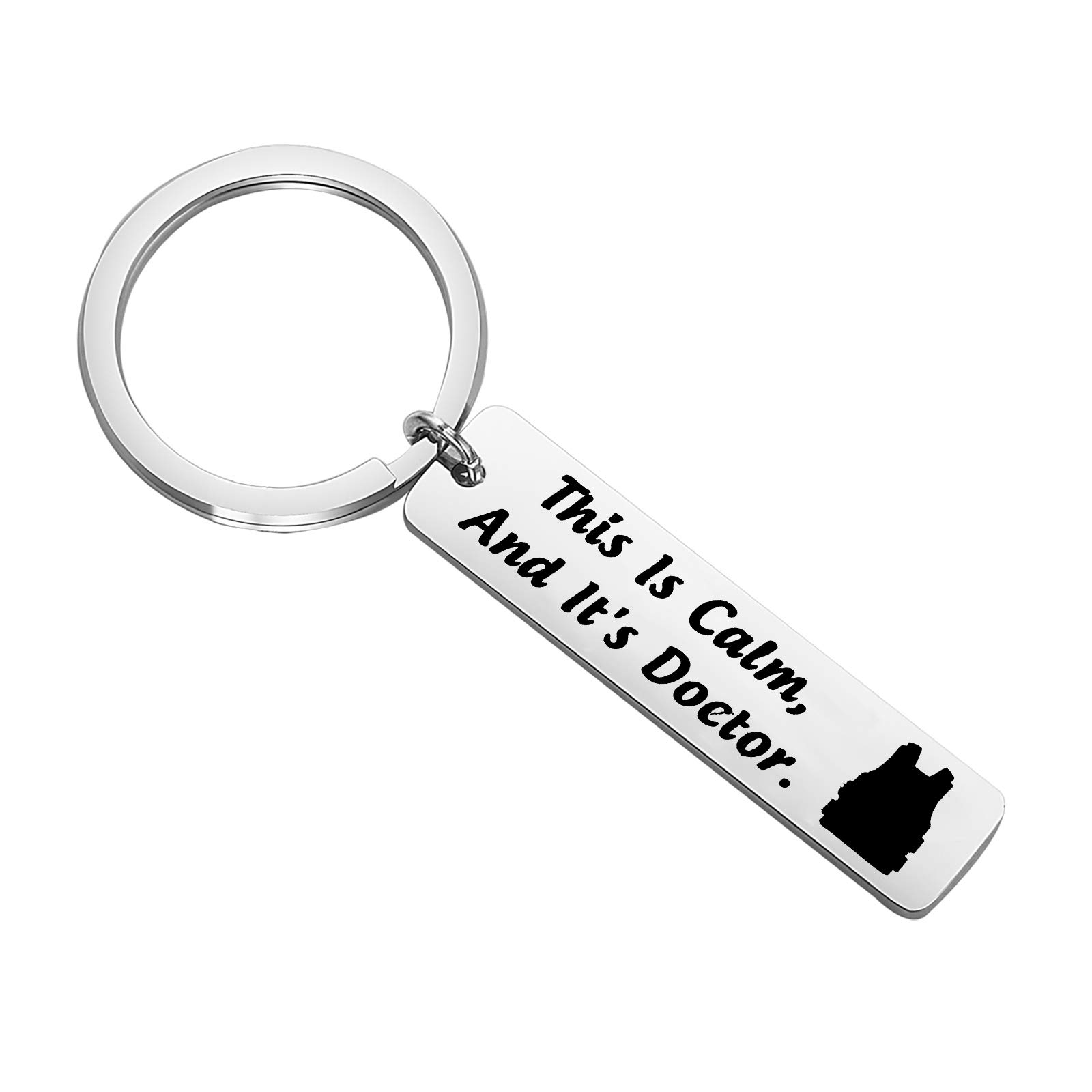 CENWA Criminal Show Inspired Gift This is Calm and Its Doctor Keychain Criminal Show Fans Gift, Stahlfarbe, Large CENWA Criminal Show Inspired Gift This is Calm and Its Doctor Keychain Criminal Show Fans Gift, Stahlfarbe, Large von CENWA