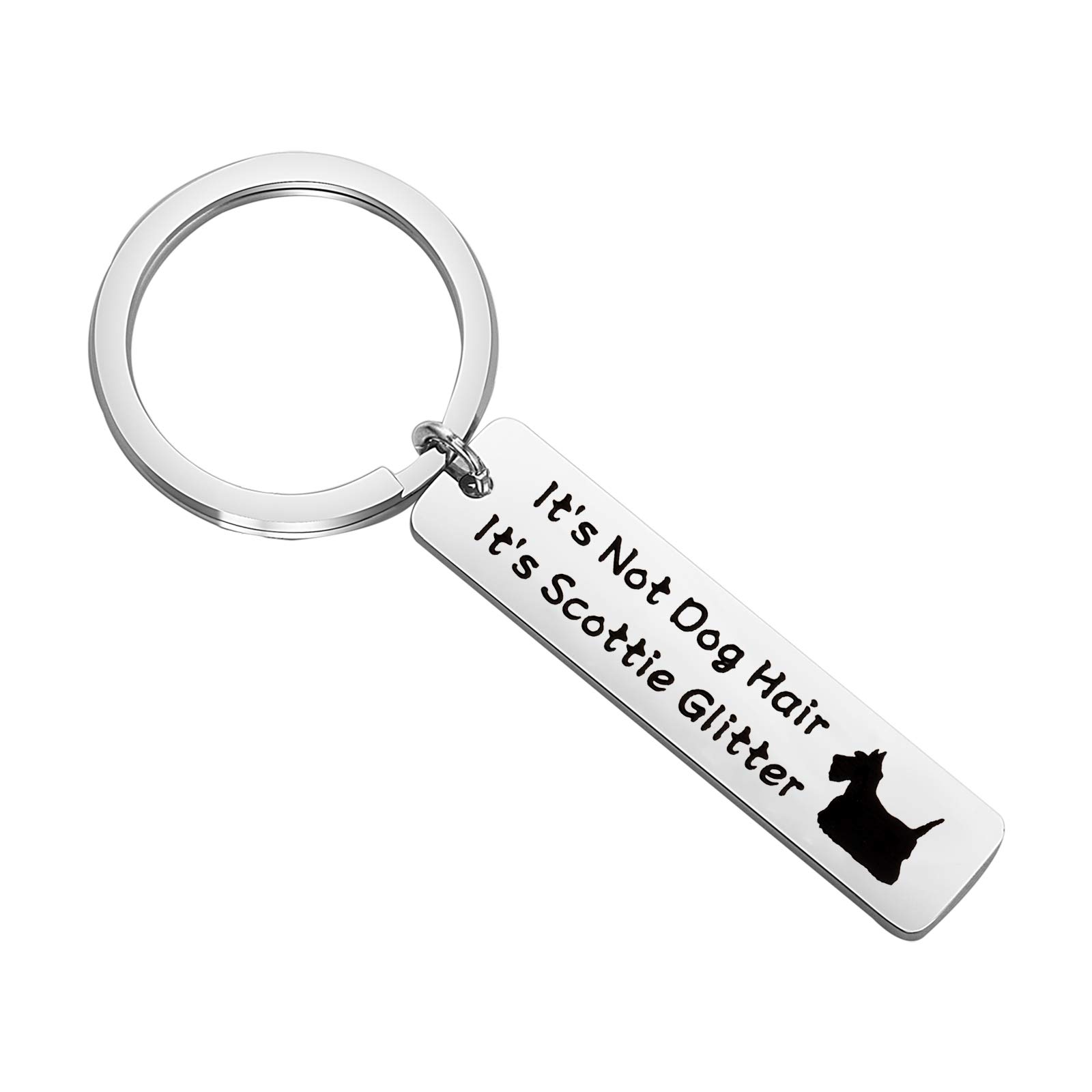 CENWA Scottie Gift It's Not Dog Hair Its Scottie Glitzer-Schlüsselanhänger Scottish Terrier Geschenk Scottie Liebhaber Scottie Besitzer Geschenk, Stahlfarbe, Large CENWA Scottie Gift It's Not Dog Hair Its Scottie Glitzer-Schlüsselanhänger Scottish Terrier Geschenk Scottie Liebhaber Scottie Besitzer Geschenk, Stahlfarbe, Large von CENWA