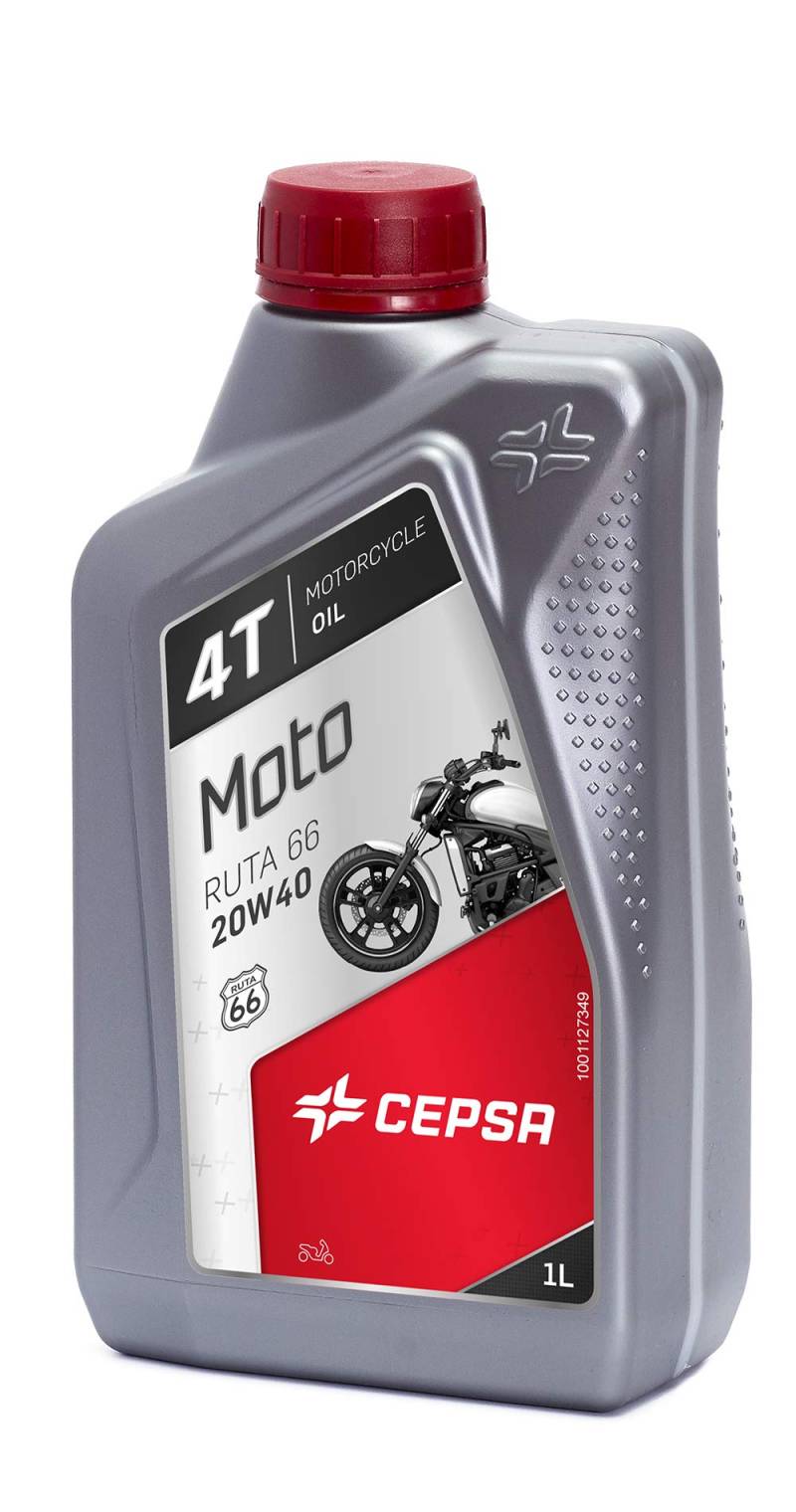 CEPSA 514244187 Moto 4T Ruta 66 20W40 Mineralöl Mehrbereichs-Schmierstoff für Viertakt-Motorräder, 1 L von CEPSA