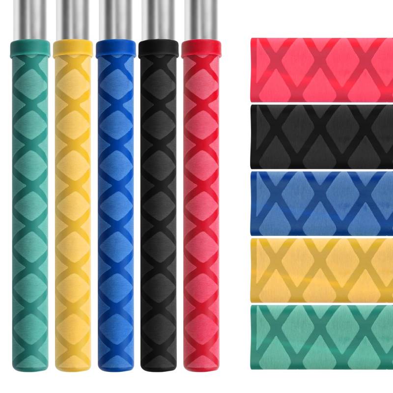 CERRXIAN 20 mm 5 Farben Schrumpfschlauch X-Tube WrapHeat Shrink Wrap Tube Rutenhülse Grip Rod Building Handle Cork Grip Repair-3,28FT/1M (5 von 1 Packung) von CERRXIAN