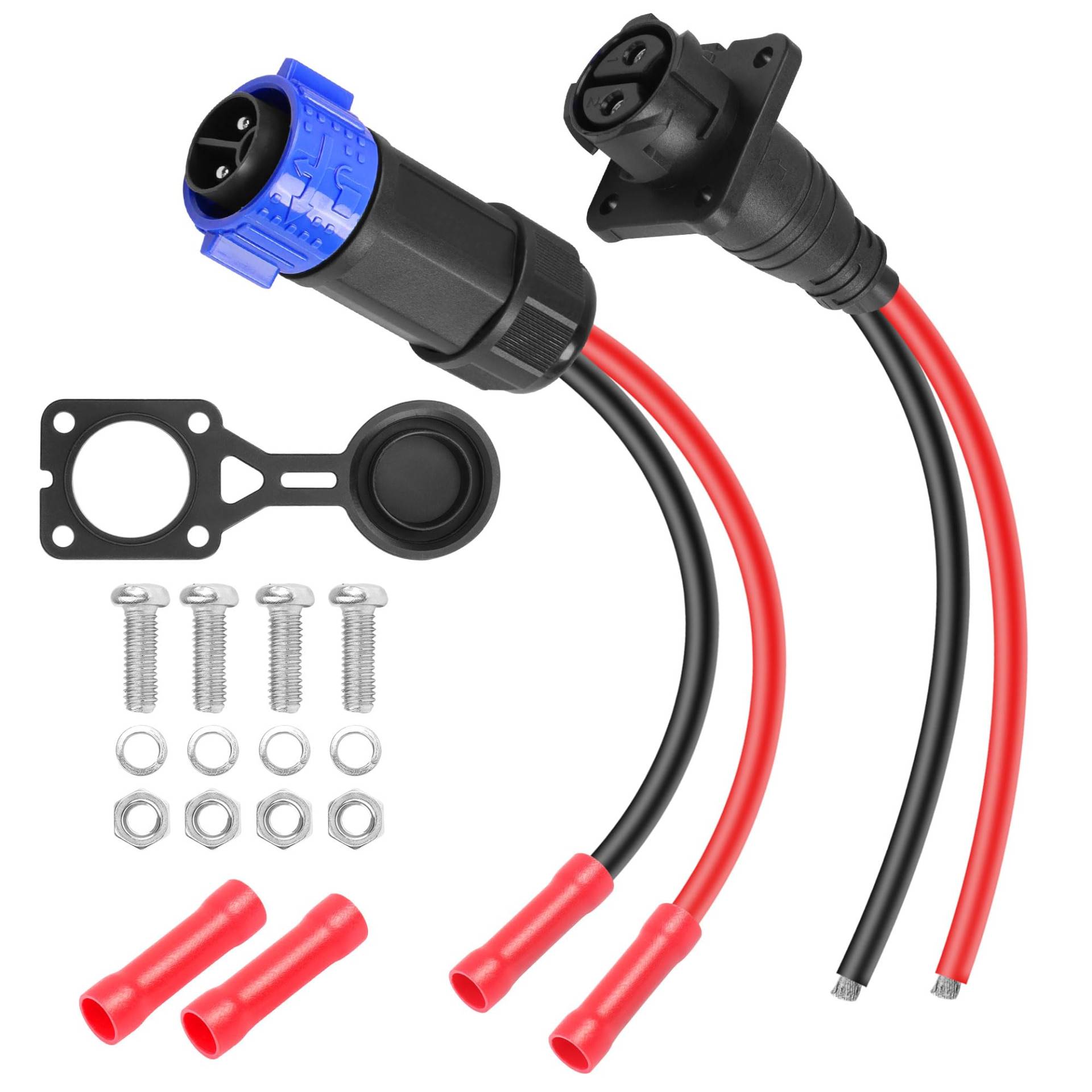 CERRXIAN Trolling Motor Sckot Connector, Trolling Motor Plug and Receptacle Quick Connect Kit, Heavy Duty 2-Prong 12V, 24V, 36V or 48V for Marine Boat, Kajak Trolling Motor, 8AWG Cable Wire CERRXIAN Trolling Motor Sckot Connector, Trolling Motor Plug and Receptacle Quick Connect Kit, Heavy Duty 2-Prong 12V, 24V, 36V or 48V for Marine Boat, Kajak Trolling Motor, 8AWG Cable Wire von CERRXIAN