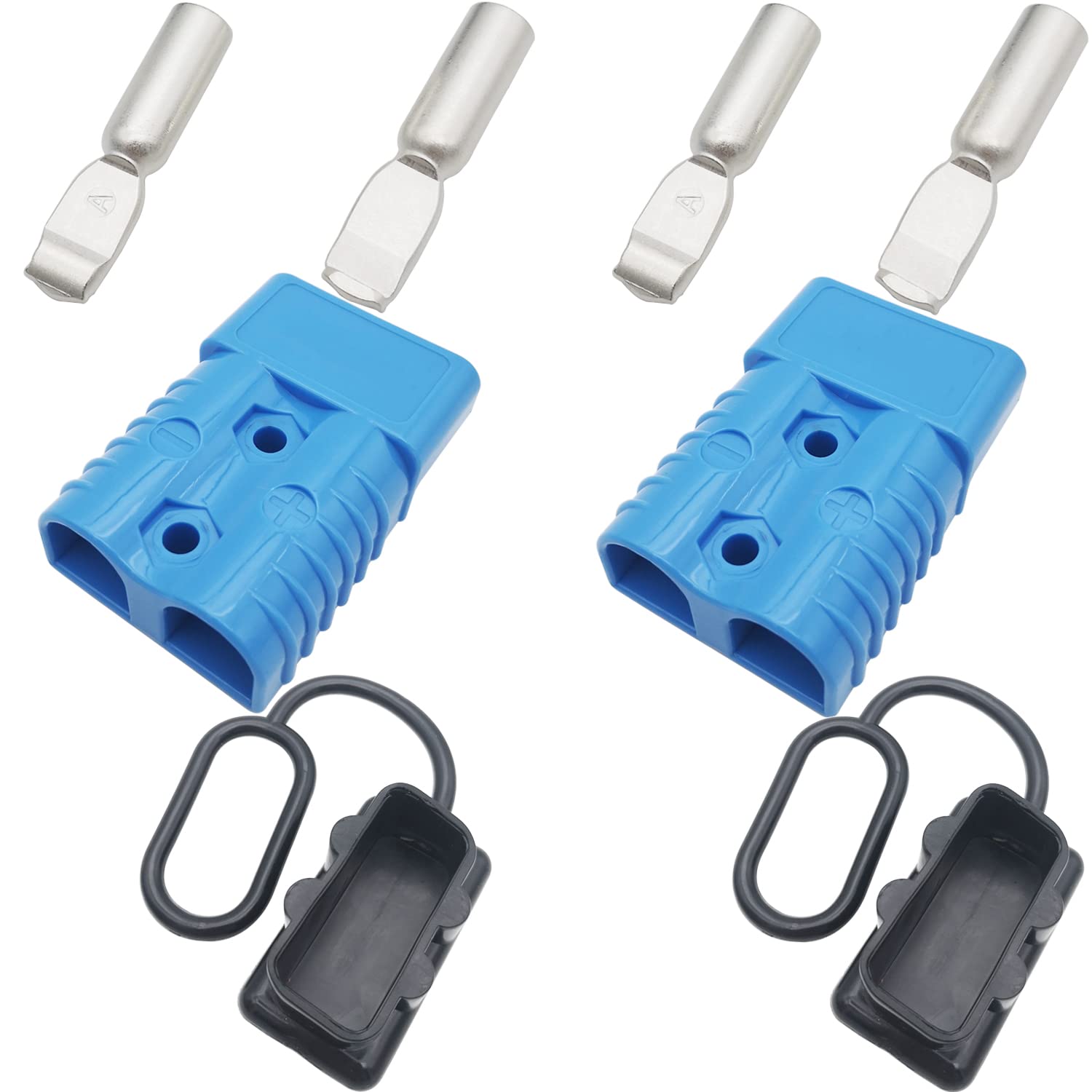 CESFONJER Batterieanschluss 175A Stecker, Batterie Schnelltrennverbinder Stecker Kit, mit Staubschutzkappen für Auto Wohnmobil Solaranlagen (Blau) von CESFONJER