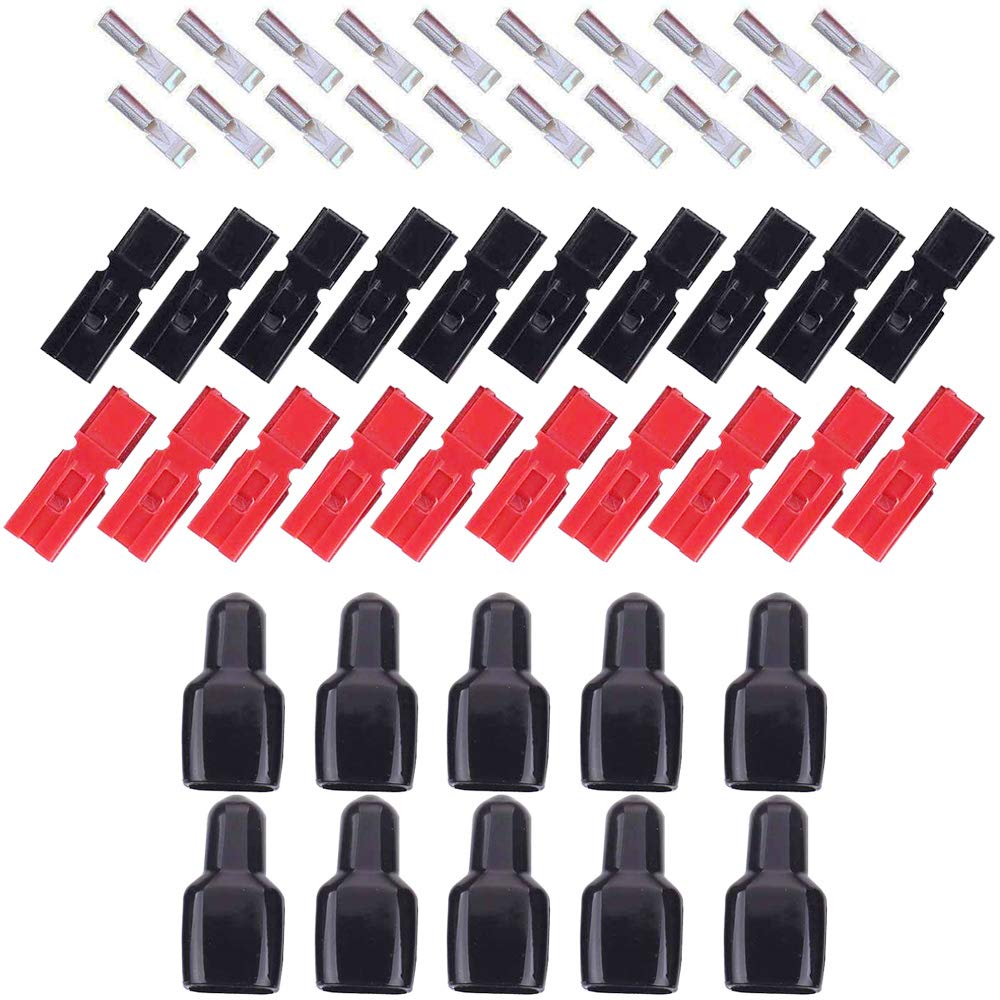 CESFONJER Netzstecker, Schnelltrennung, 30 A, 600 V, mit Steckern, Rot/Schwarz, 20 Stück von CESFONJER
