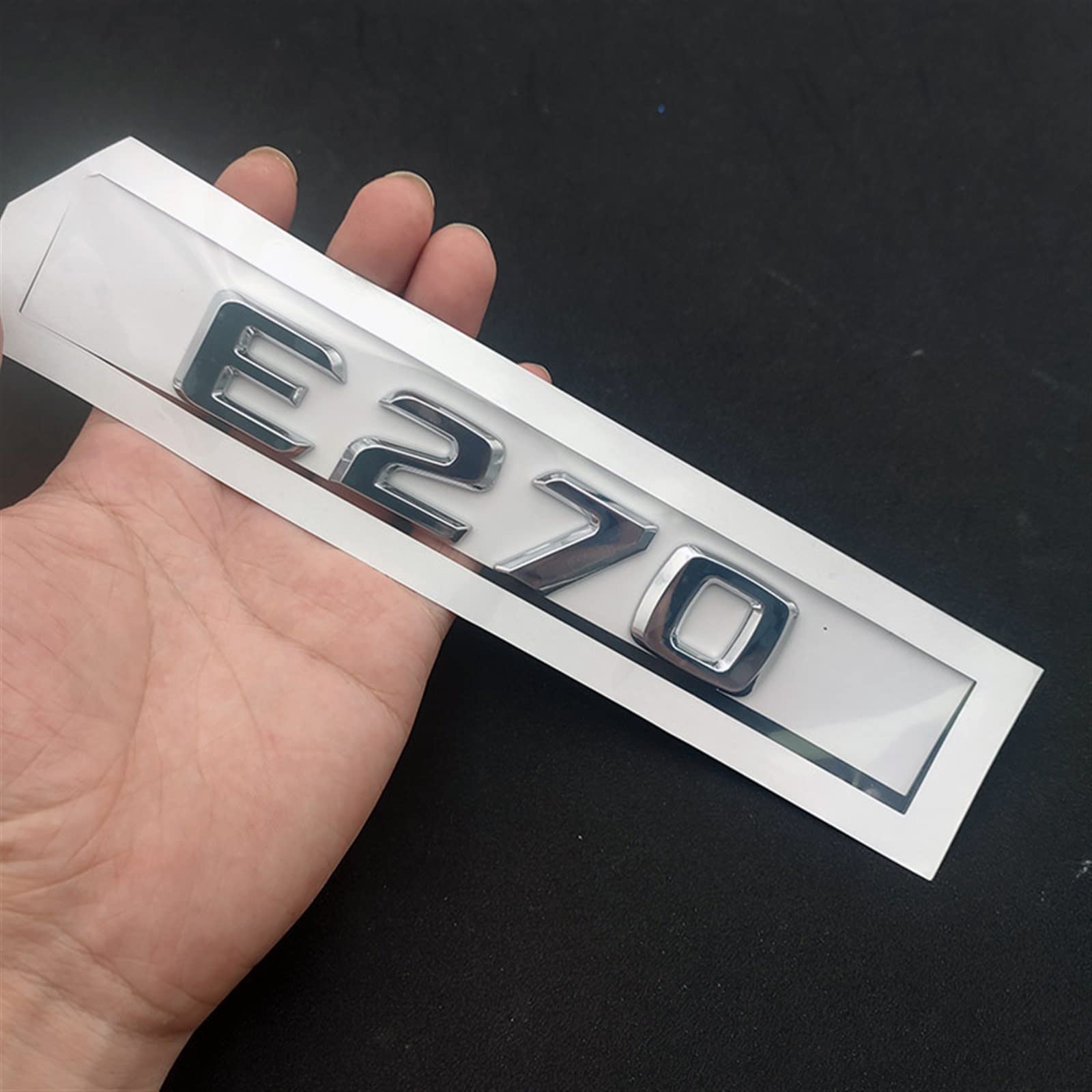 CEVIZ 3D ABS Chrom Buchstaben for Auto Kofferraum Emblem Abzeichen Aufkleber passend for Mercedes C220 W203 W204 W205 C230 E270 W211 Zubehör (Color : E270) von CEVIZ