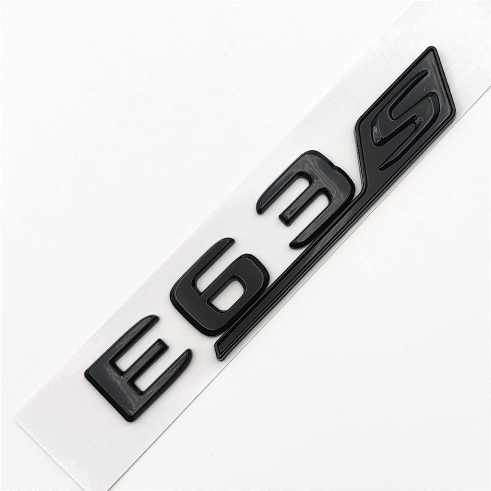 CEVIZ 3D ABS Heckkoffer Emblem Abzeichen Aufkleber Aufkleber Schwarz Rot Chrom Auto Buchstaben for Logo Passend for Mercedes E63S AMG W213 W212 Zubehör (Color : Noir) von CEVIZ