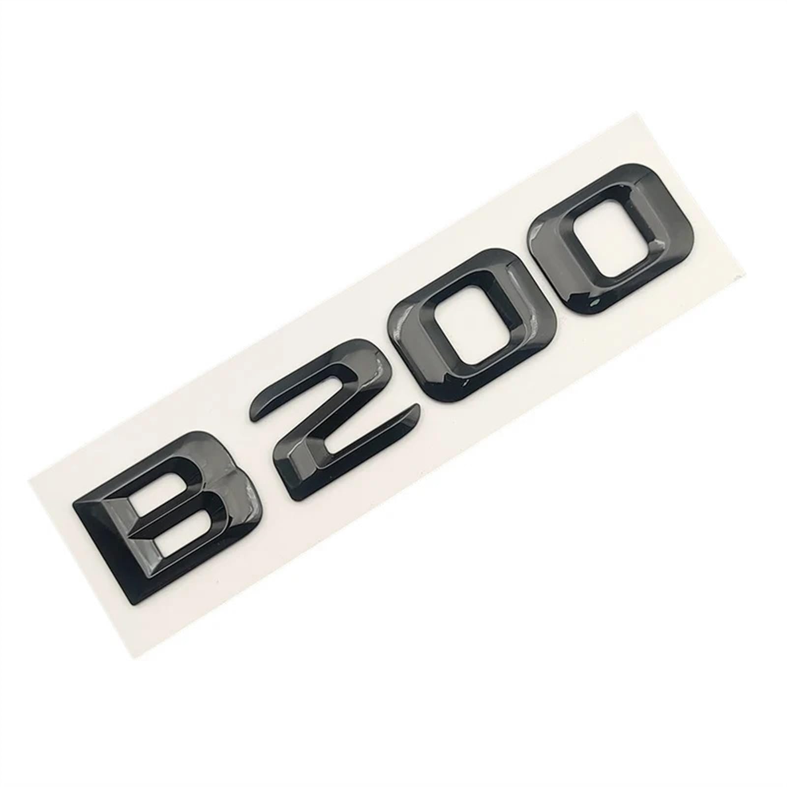 CEVIZ 3D ABS Schwarz Chrom Logo B200 Buchstaben Kofferraum Abzeichen Aufkleber 4MATIC Emblem kompatibel for Mercedes Benz W246 W245 B200 Aufkleber Zubehör (Color : B200 Glossy Black) von CEVIZ
