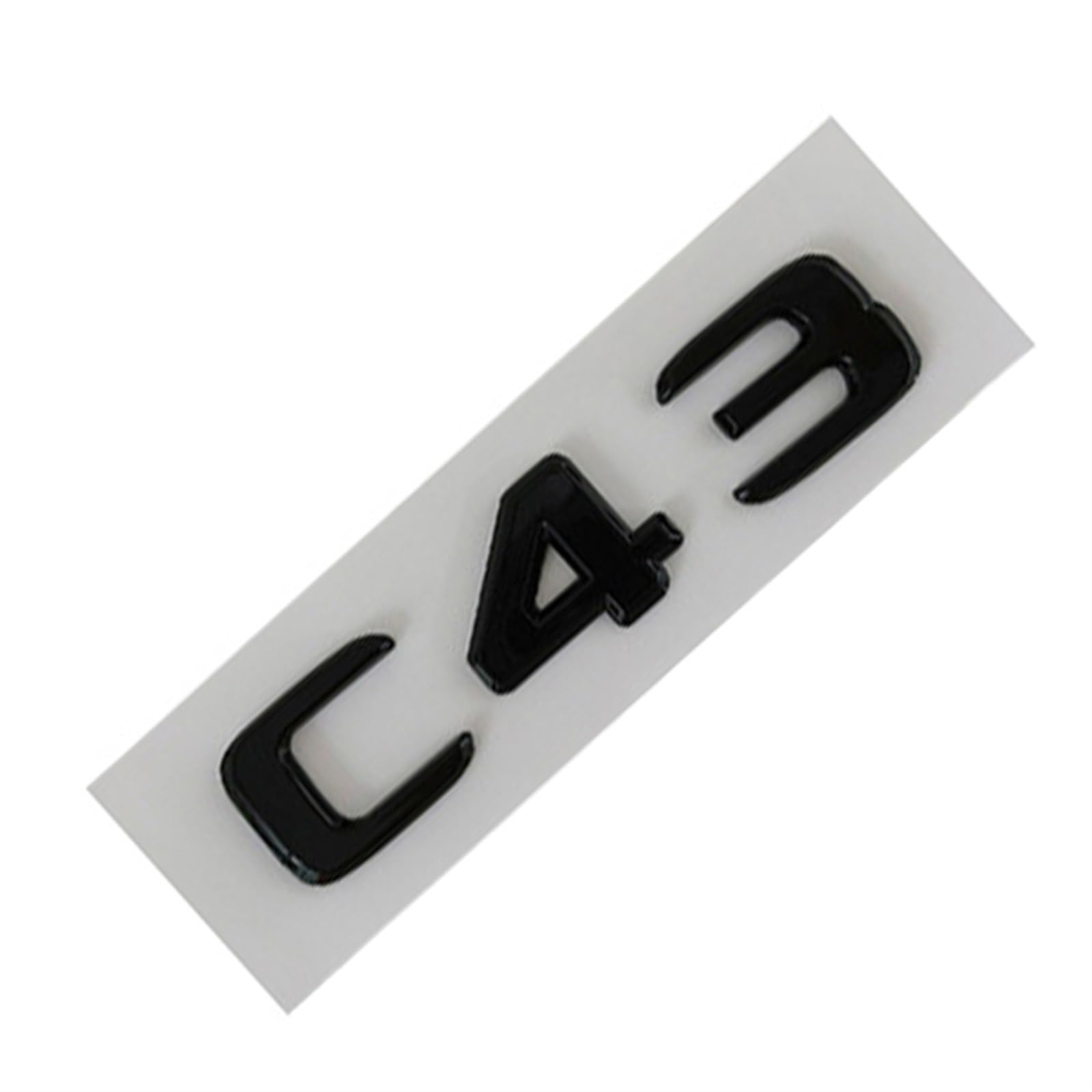 CEVIZ 3D-ABS-Schwarze Buchstaben, Auto-Rückenkoffer-Abzeichen-Aufkleber, C63-C43-Emblem-Logo, kompatibel for Mercedes C43 C63 AMG W204 W205, Autozubehör (Color : C43 Silver) von CEVIZ