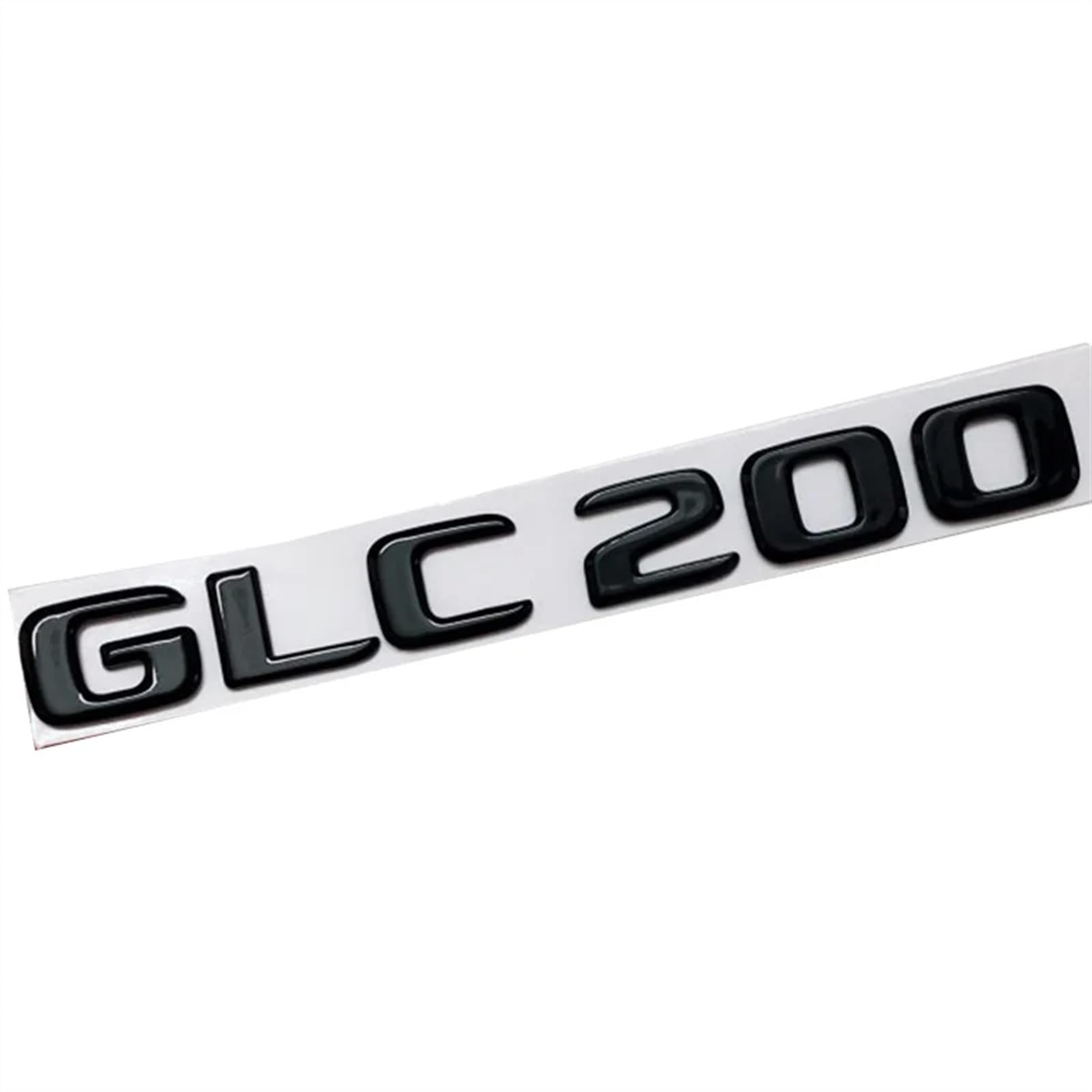 CEVIZ 3D-ABS-schwarzes Auto-Rückenkoffer-Abzeichen-Buchstaben-Aufkleber-Logo GLC200 GLC260 GLC300-Emblem, kompatibel for Mercedes GLC 200 260 300 X253-Zubehör (Color : GLC200) von CEVIZ