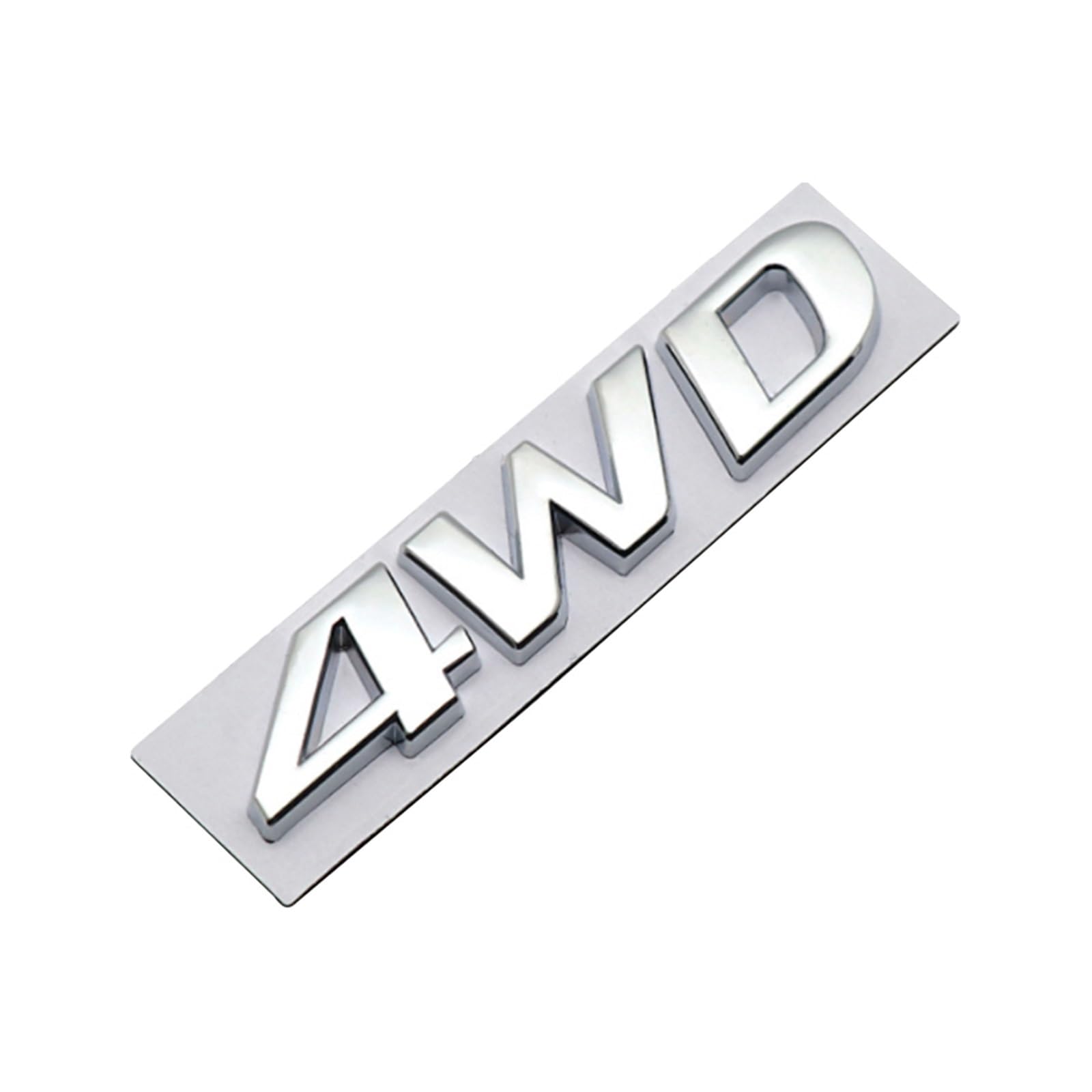 CEVIZ 4WD-Auto-Logo, geeignet, kompatibel for Hyundai IX25 IX35, neuem Tucson, Santafe, Persönlichkeit, Allradantrieb, Hecketikettenaufkleber, Kofferraumbuchstabe (Color : Silver) von CEVIZ
