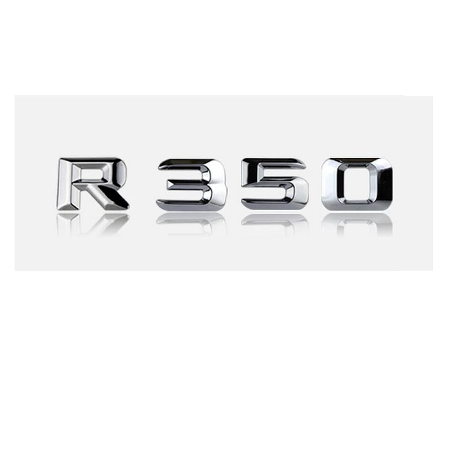 CEVIZ Chrome R 350" Auto-Kofferraum hinten Buchstaben Worte Abzeichen Emblem Buchstabe Aufkleber Aufkleber kompatibel mit Mercedes Benz R-Klasse R350 CEVIZ Chrome R 350" Auto-Kofferraum hinten Buchstaben Worte Abzeichen Emblem Buchstabe Aufkleber Aufkleber kompatibel mit Mercedes Benz R-Klasse R350 von CEVIZ
