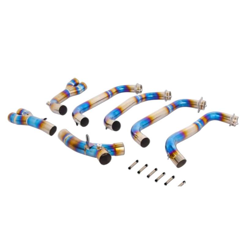 CEWSUIO Für CB1000R 2019 2020 2021 2022 2023 2024 Motorradauspuffkrümmer Für Escape Slip On Front Link Rohranschluss Schalldämpfer Motorrad Auspuffrohr(Blue) von CEWSUIO
