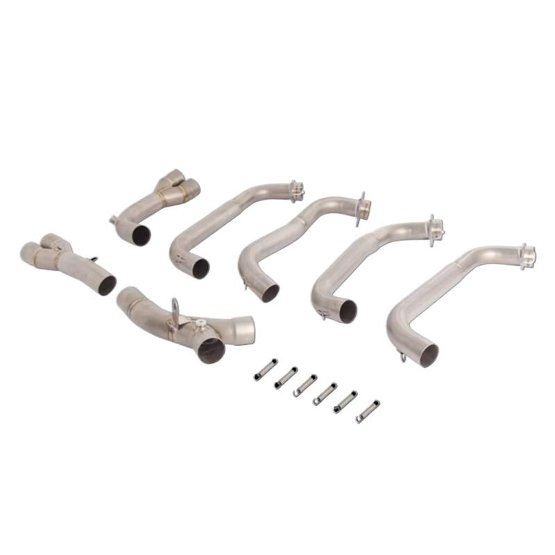 CEWSUIO Für CB1000R 2019 2020 2021 2022 2023 2024 Motorradauspuffkrümmer Für Escape Slip On Front Link Rohranschluss Schalldämpfer Motorrad Auspuffrohr(Silver) von CEWSUIO