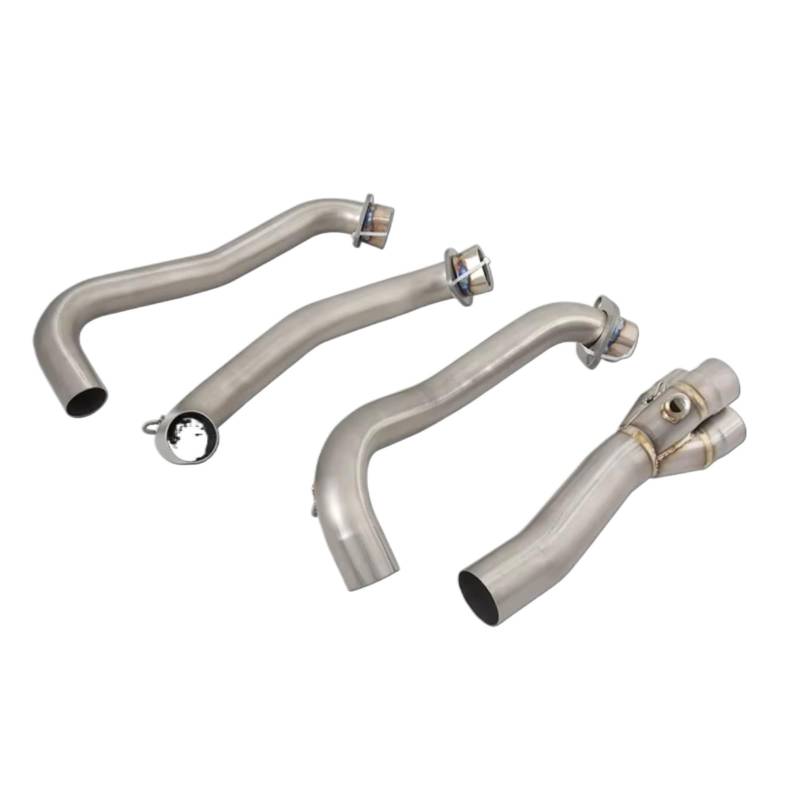 CEWSUIO Für Daytona 675 675R 2013 2014 2015 2016 2017 Motorradauspuff Für Escape Front Link Pipe Connection Schalldämpfer Motorradauspuff Link Pipe Motorrad Auspuffrohr(Silver) von CEWSUIO