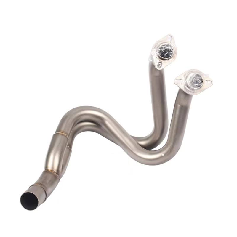 CEWSUIO Für Ninja650 ER6N Z650 2017 2018 2019 Motorrad Auspuff Schalldämpfer Sensor Vorne Mitte Verbindung Link Rohr Motorrad Auspuff Adapter Stecker Motorrad Auspuffrohr(Silver) von CEWSUIO