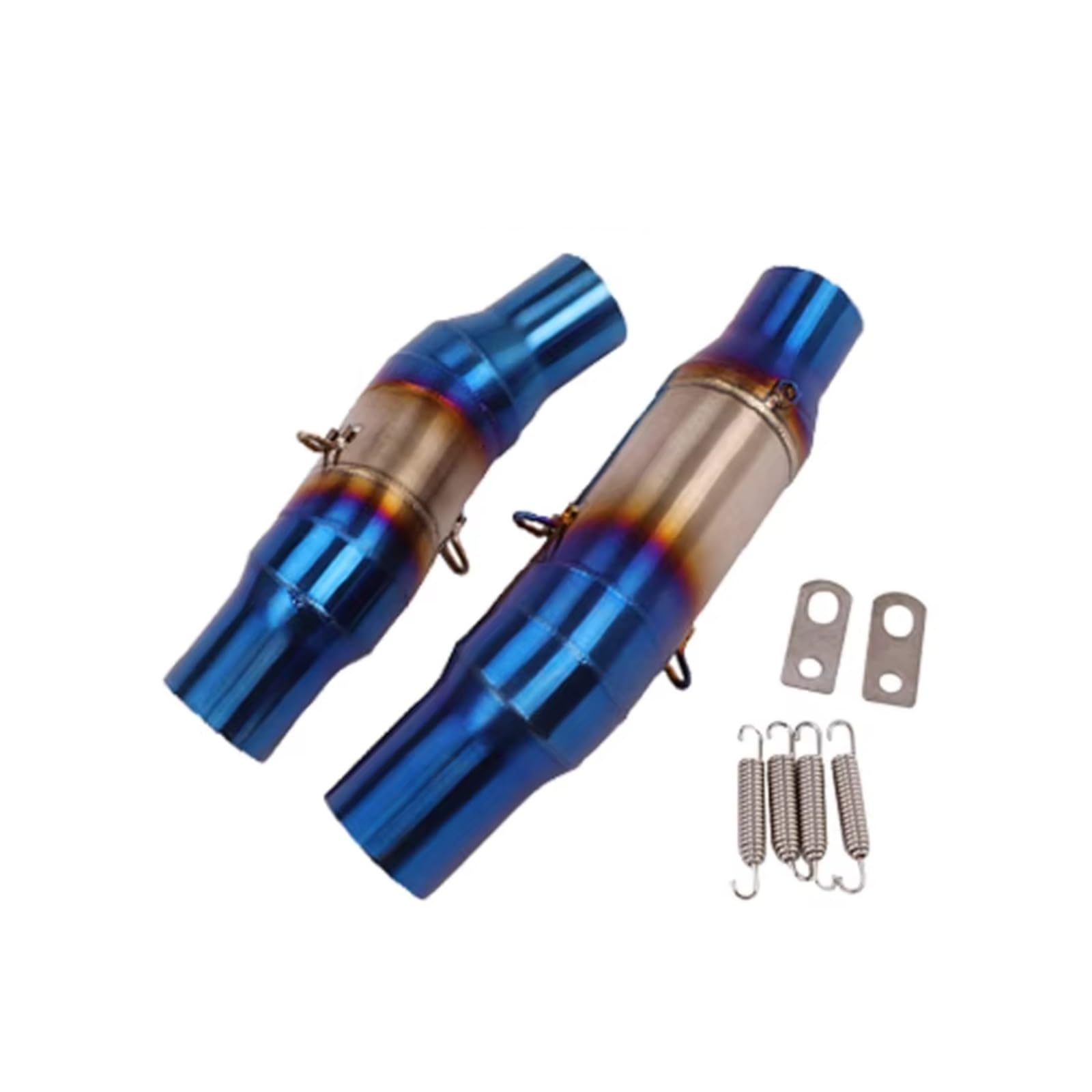 CEWSUIO Für Z1000 Z1000SX 1000 2010-2020 51mm Motorradauspuff Mittelverbindungsrohr Für Escape Moto Stell Schalldämpfer Motorradauspuff Tip Muffler Motorrad Auspuffrohr(Blue) von CEWSUIO