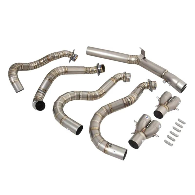 CEWSUIO Für ZH2 SE 2020 2021 2022 2023 2024 Motorradauspuff Vorne Link Rohr Ändern Schalldämpfer Rohr Motorrad Modifizierte Auspuffrohr Schläuche Piping Motorrad Auspuffrohr von CEWSUIO