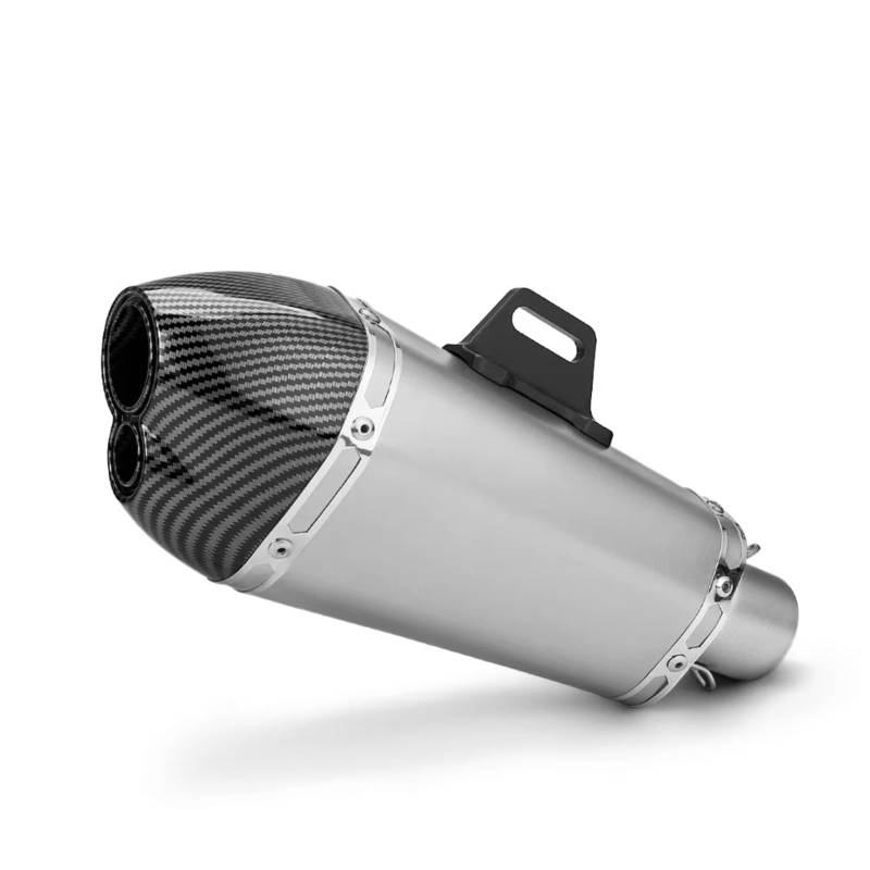 CEWSUIO Kompatibel Mit ADV150-Motorradauspuffrohr, 51 Mm, Universeller Motorradauspuff, Auspuff Mit Modifiziertem Doppelloch-Endrohr Motorrad Auspuffrohr(A) von CEWSUIO