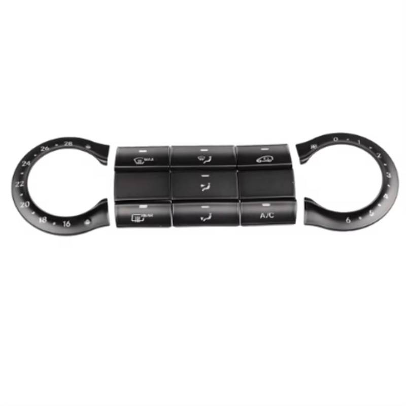 CEWSUIO Kompatibel Mit Benz Für B W246 2012 2013 2014 2015 2016 2017 2018 2019 Auto-Mittelkonsole Klimaanlage Schalter Knopf Aufkleber Auto-Aufkleber Knöpfe von CEWSUIO
