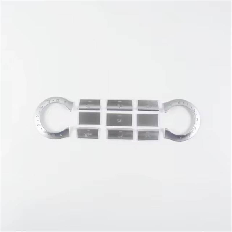 CEWSUIO Kompatibel Mit Benz Für CLA C117 2013 2014 2015 2016 2017 2018 Auto-Styling-Konsole Klimaanlage Knopf Dekoration Abdeckung Aufkleber Trim Auto-Aufkleber Knöpfe(Silver) von CEWSUIO