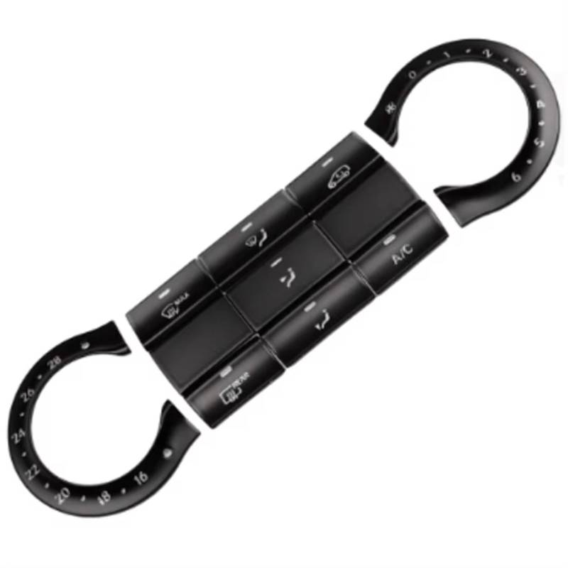 CEWSUIO Kompatibel Mit Benz Für CLA C117 Für A W176 2013 2014 2015 2016 2017 2018 Auto-Mittelkonsole Klimaanlage Schalter Knopf Aufkleber Auto-Aufkleber Knöpfe von CEWSUIO