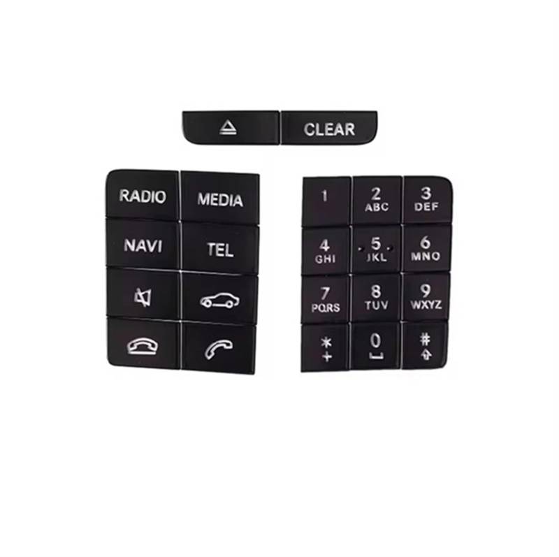 CEWSUIO Kompatibel Mit Benz Für GLA X156 2013 2014 2015 2016 Auto-Mittelkonsole CD-Panel Multimedia-Tastenaufkleber Auto-Aufkleber Knöpfe von CEWSUIO