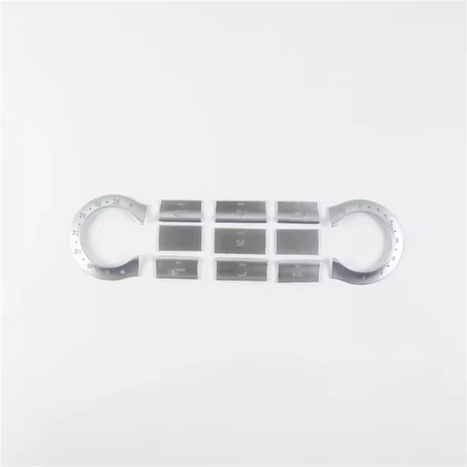CEWSUIO Kompatibel Mit Benz Für GLA X156 2015 2016 2017 2018 2019 Auto-Styling-Konsole Klimaanlage Knopf Dekoration Abdeckung Aufkleber Trim Auto-Aufkleber Knöpfe(Silver) von CEWSUIO